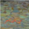 Image 2 : Ming Feng, "Twilight Garden" Original Oil Painting on Canvas, Hand Signed with Letter of Authenticit
