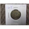 1945 - 25 Cent Canadian Coin 800 Silver