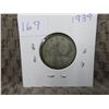1939 - 25 Cent Canadian Coin 800 Silver