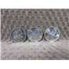 3 - 1968 - 25 Cent Canadian Coin - 500 Silver