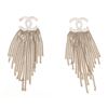 Image 6 : Chanel Silver CC Chain Dangle Earrings