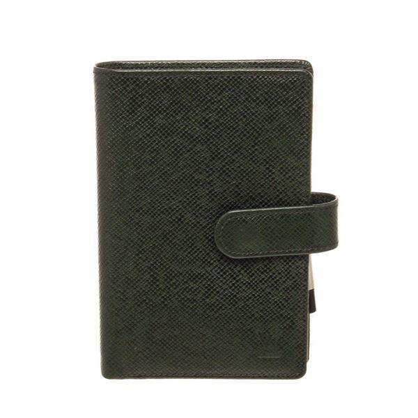 Louis Vuitton Green Taiga Leather Agenda PM Wallet