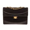 Image 1 : Chanel Black Jersey Leather Vintage Mademio Flap Bag