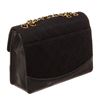 Image 6 : Chanel Black Jersey Leather Vintage Mademio Flap Bag