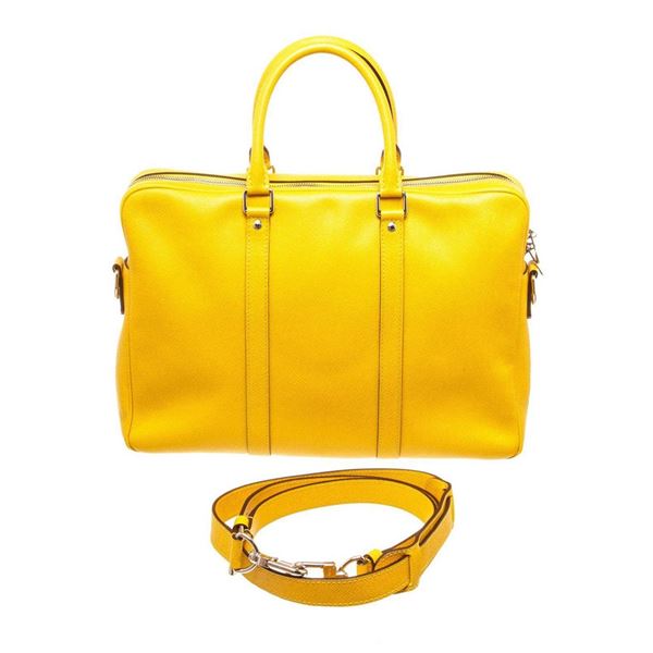 Louis Vuitton Yellow Porte Document Voyage Briefcases