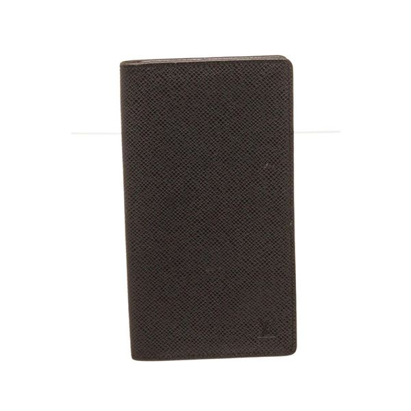 Louis Vuitton Black Taiga Long Bifold Wallet