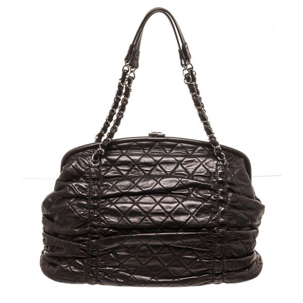Chanel Black Leather Chain Shoulder Bag