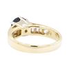 Image 3 : 1.55 ctw Sapphire and Diamond Ring - 14KT Yellow and White Gold