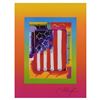 Image 3 : Flag with Heart on Blends III by Peter Max