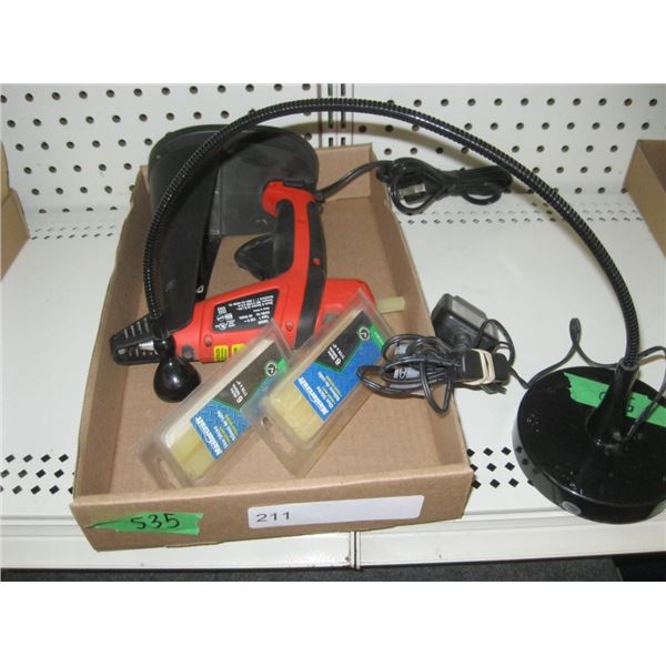 Black & Decker Glue Gun and Ikea Light
