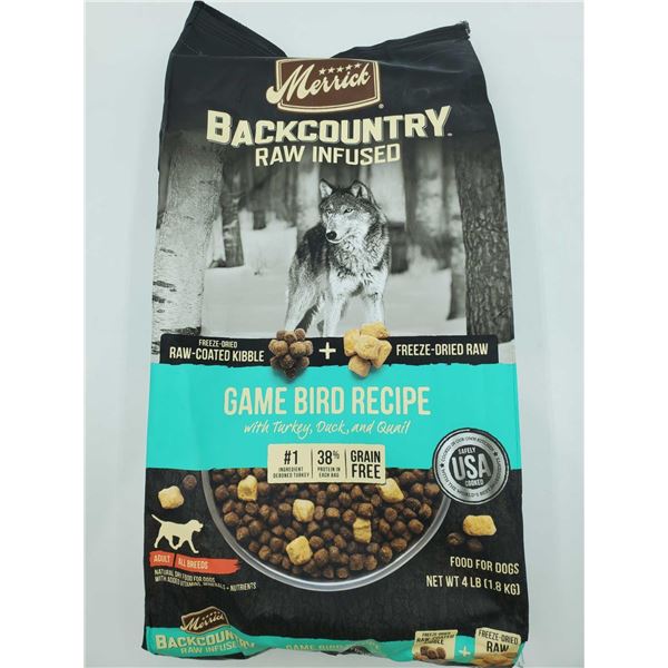 Merrick Back Country Raw Infused -Game Bird Recipe Dog Food (4lbs)