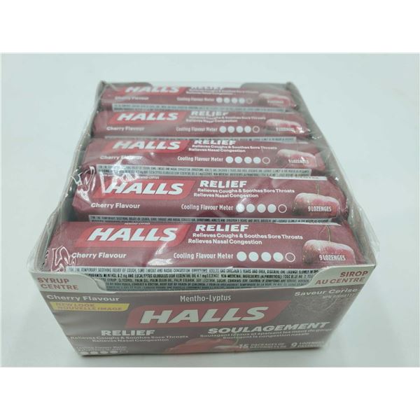 Halls Relief Cherry Flavour Lozenges (9 x 15)