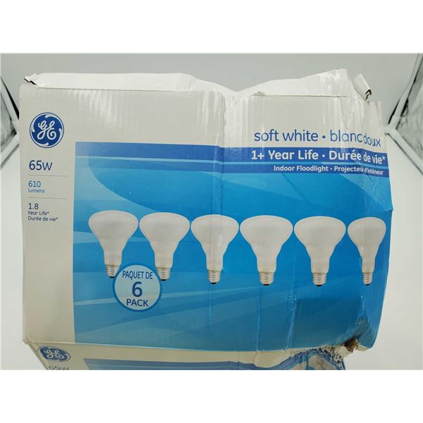 GE Soft White Indoor Floodlights (6 x 65w)