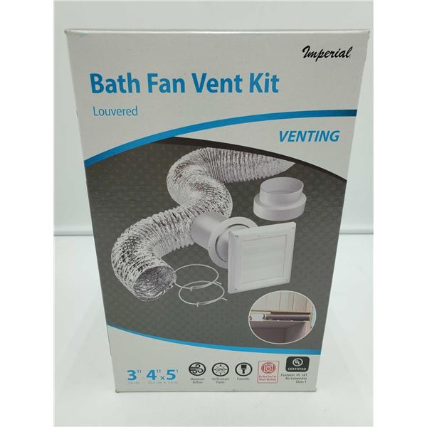 Imperial Bath Fan Vent Kit 3in-4in x 5ft