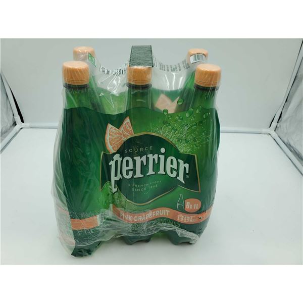 Perrier Pink Grapefruit Carbonated Natual Spring Water (6 x 1L)