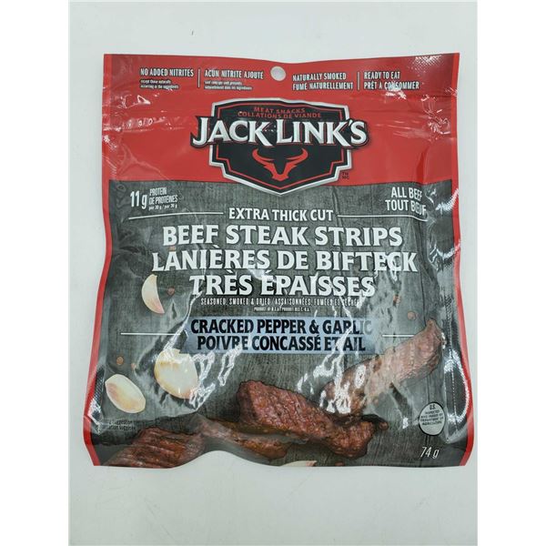 Jack Link's Extra Thick Cut Beef Steak Strips-Cracked Pepper & Garlic (74g x 5)