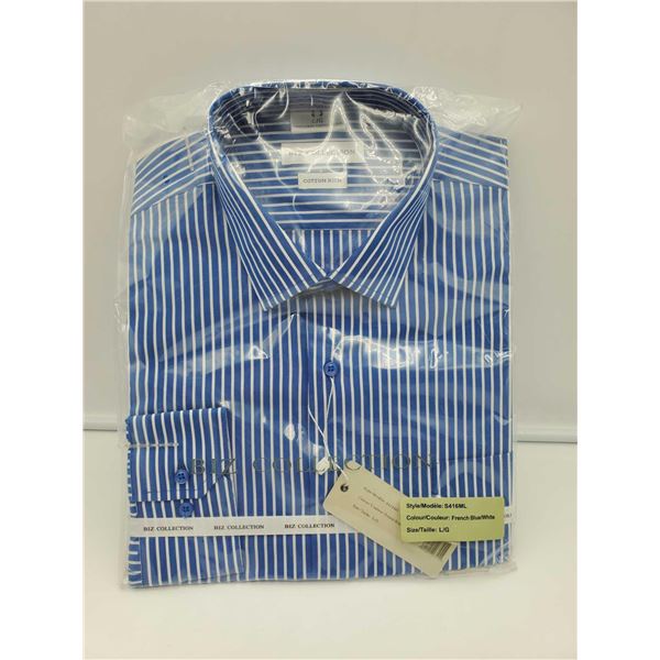 Biz Collection Stripped Dress Shirt (L)