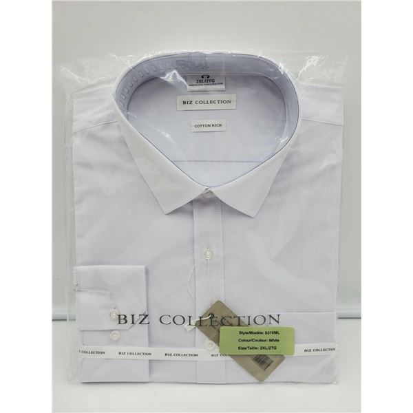 Biz Collection White Dress Shirt (2XL)