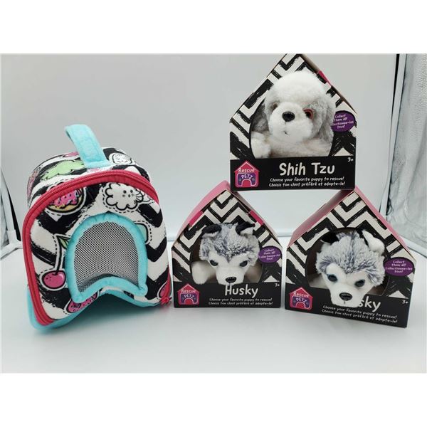 Rescue Petz Plush Dog and Kennel
