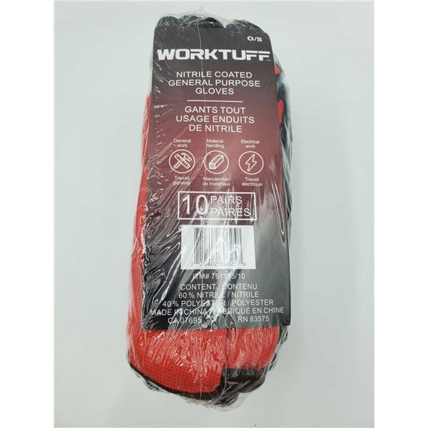 WorkTuff Nitrile Coated General Purpose Gloves (10prs)