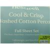 Image 2 : Nestwell Cool & Crisp Washed Cotton Percole Full Sheet Set
