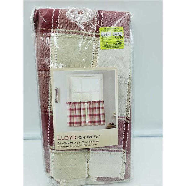 Lloyd One Tier Pair Curtains (60in x 24in)