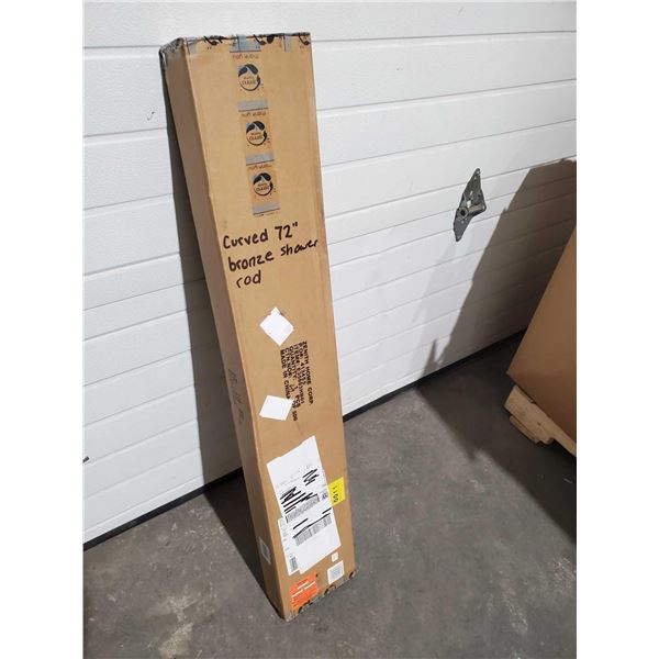 Zenna Home Curved 72in Bronze Shower Rod