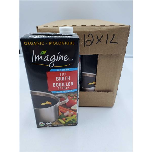 Imagine Organic Beef Broth (12 x 1L)