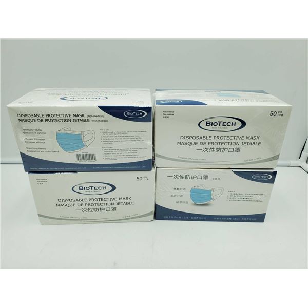 BioTech Disposable Protective Mask (4 x 50)