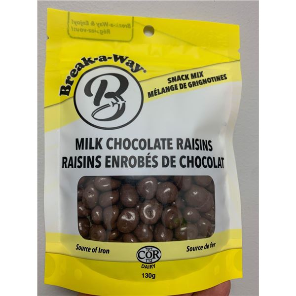 Break A Way Milk Chocolate Raisins 1 x 130g