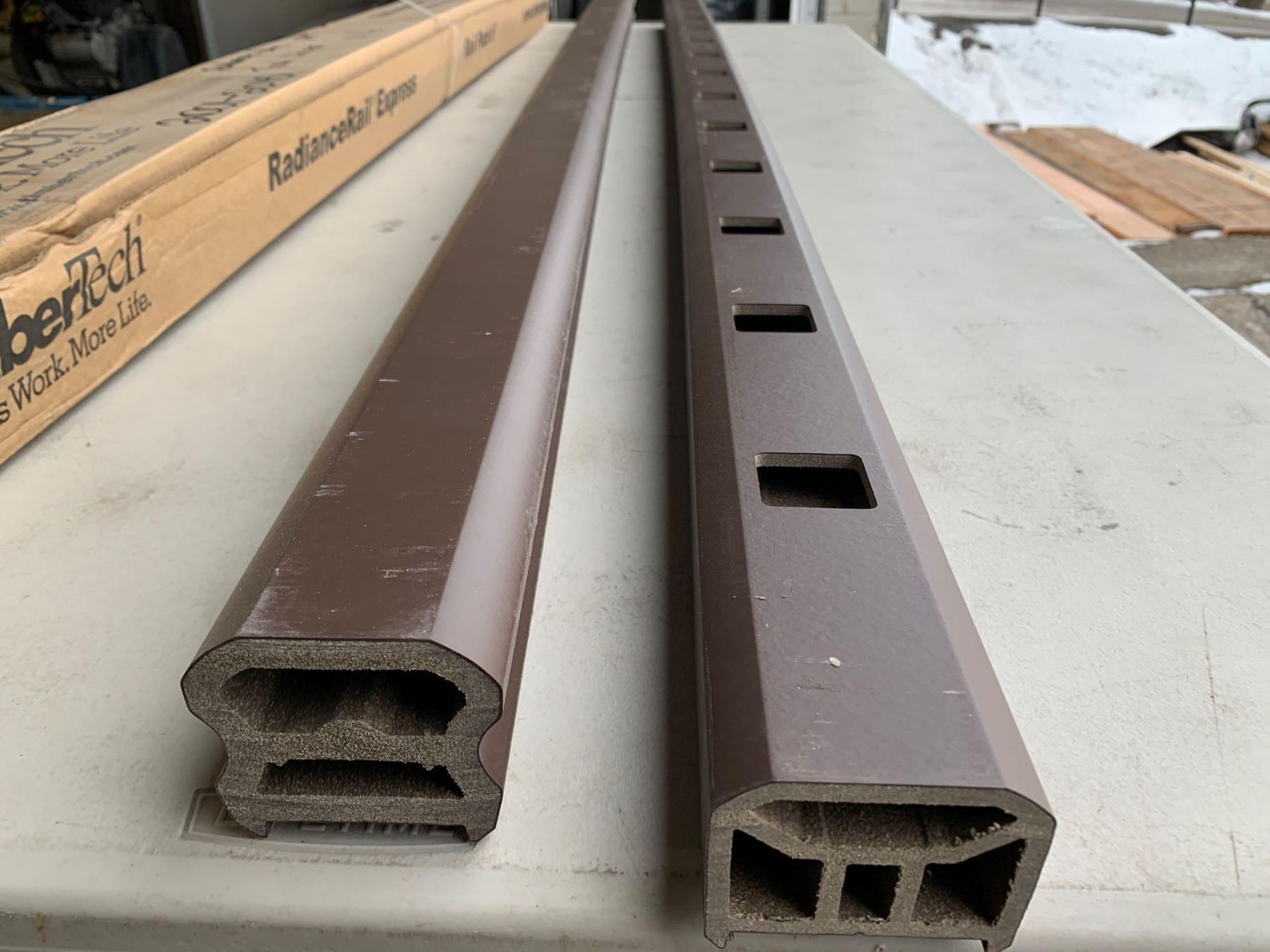 Timbertech Composite Railing TimberTech Radiance Rail composite Railing 6' Pack includes 1 Top ...