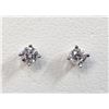 Image 1 : 14K White Gold Diamonds(0.24Ct,I1-I3,F-G) Unisex Cast Stud Earrings (~weight 0.43g), Made in Canada,