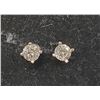 Image 2 : 14K White Gold Diamonds(0.24Ct,I1-I3,F-G) Unisex Cast Stud Earrings (~weight 0.43g), Made in Canada,