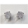 Image 1 : 14K White Gold Diamonds(0.72Ct,I2-I3,G-H) Lady'S Cast Stud Earrings (~weight 0.79g), Made in Canada,