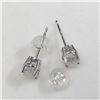 Image 3 : 14K White Gold Diamonds(0.72Ct,I2-I3,G-H) Lady'S Cast Stud Earrings (~weight 0.79g), Made in Canada,