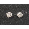 Image 1 : 14K White Gold Diamonds(0.38Ct,I1-I3,F-G) Unisex Cast Stud Earrings (~weight 0.46g), Made in Canada,