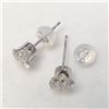Image 2 : 10K White Gold Moissanites(1.65ct) Lady'S Cast Stud Earrings (~weight 0.76g), Made in Canada, Apprai