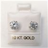 Image 3 : 10K White Gold Moissanites(1.65ct) Lady'S Cast Stud Earrings (~weight 0.76g), Made in Canada, Apprai