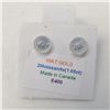 Image 4 : 10K White Gold Moissanites(1.65ct) Lady'S Cast Stud Earrings (~weight 0.76g), Made in Canada, Apprai