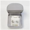 Image 6 : 10K White Gold Moissanites(1.65ct) Lady'S Cast Stud Earrings (~weight 0.76g), Made in Canada, Apprai