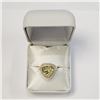 Image 7 : 10K Yellow Gold Lemon Quatz(4ct) Diamonds(0.27Ct,I1-I3,G-I) 27 Side Diamonds Ring (~Size 6.75) (~wei