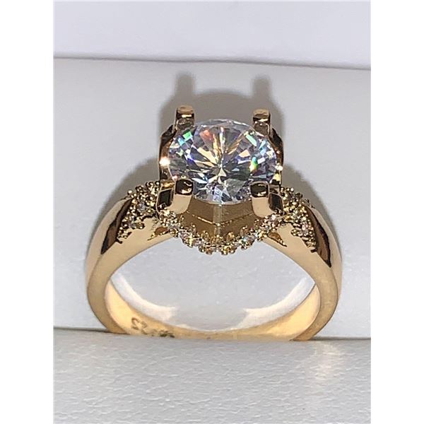 Stunning Shank Style Ladies 1.0 Carat Solitaire Brilliant Cut Engagement ring size 7