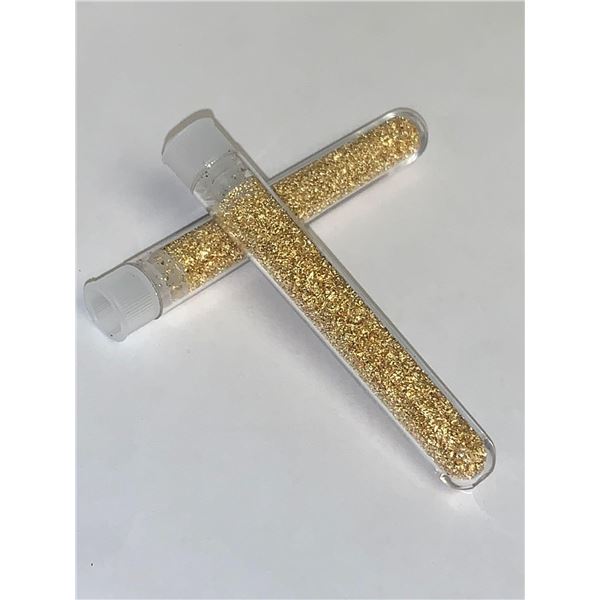 Lot of 2 Large Vials of Golden Flaking Material