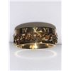 Image 2 : Ladies 14K GP Roman Numeral Chain Spinner Ring NEW size 7