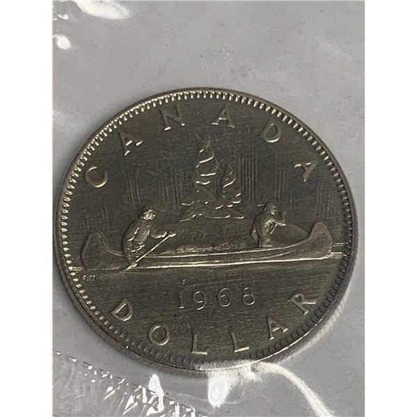 Canadian Mint 1968 Canoe Dollar Coin Sealed Proof