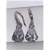 Image 1 : Ladies 1.0 Carat Tear Drop Pear Cut Solitaire Earring Set