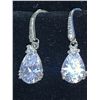 Image 2 : Ladies 1.0 Carat Tear Drop Pear Cut Solitaire Earring Set