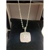 Image 2 : Tiffany Styled Ladies Multi Stone Oendant & Chain Setting
