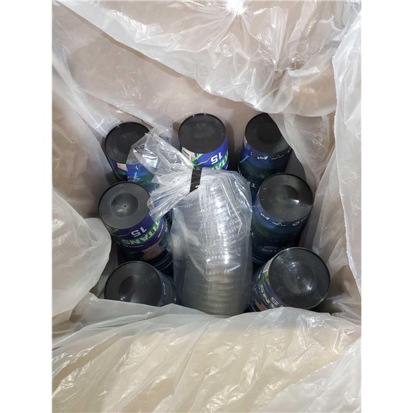 *NEW* 50 Reusable Plastic Circle K Froster Cups 32oz & Plastic Lids with Straw Hole