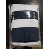 Image 2 : *NEW* Wamsutta Hotel Border Navy Shower Curtain 72x72"
